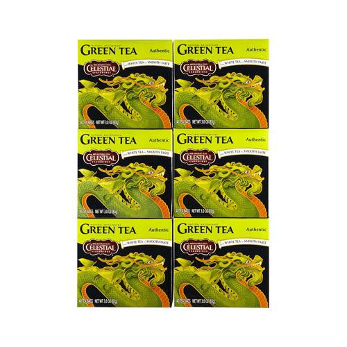 Celestial Seasonings Authentic Green Tea - Case Of 6 - 20 Bags