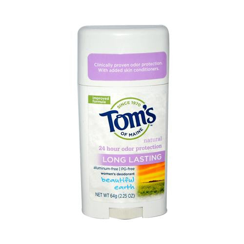 Tom's Of Maine Natural Women's Deodorant - Beautiful Earth - Case Of 6 - 2.25 Oz