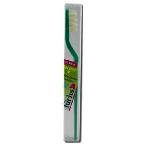 Fuchs Brushes Record V Natural Bristle Toothbrush - Adult Medium - Case Of 10