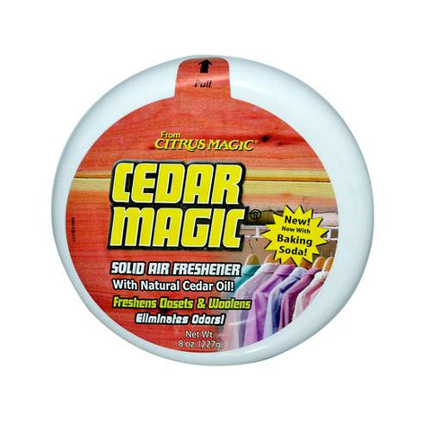 Citrus Magic Cedar Magic Solid Air Freshener - Case Of 6 - 8 Oz