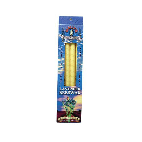 Wally's Natural Products Beeswax Candles - Lavender - 4 Pack