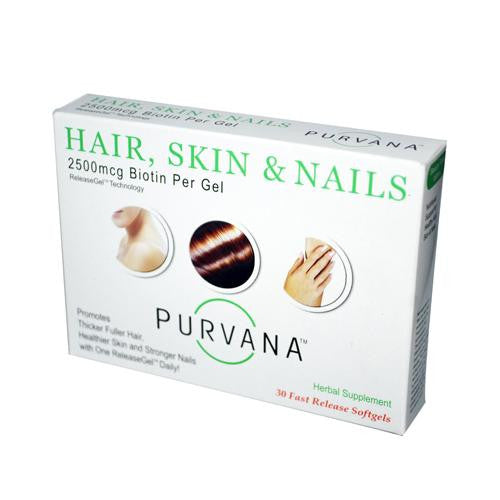 Heaven Sent Purvana Hair Skin Nails - 2500 Mcg - 30 Softgels