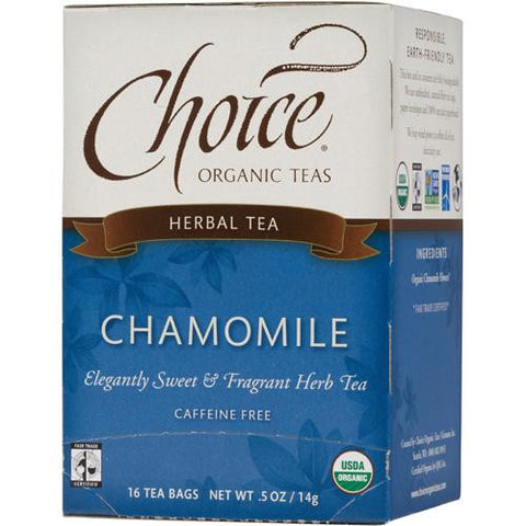 Choice Organic Teas Chamomile Herb Tea - 20 Tea Bags - Case Of 6