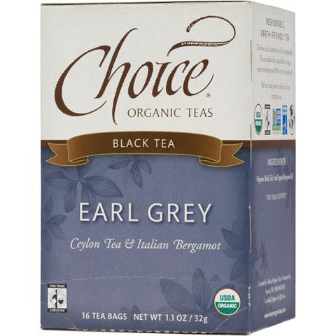 Choice Organic Teas - Earl Grey Tea - 16 Bags - Case Of 6