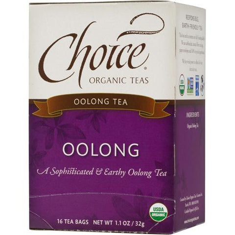 Choice Organic Teas Oolong Tea - 16 Tea Bags - Case Of 6