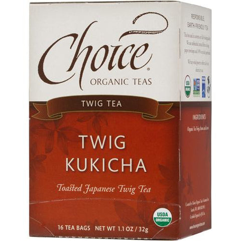 Choice Organic Teas Twig Tea Twig Kukicha - 16 Tea Bags - Case Of 6