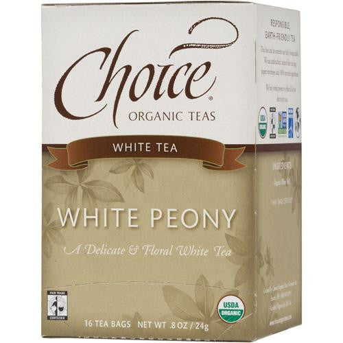 Choice Organic Teas White Tea - 16 Tea Bags - Case Of 6