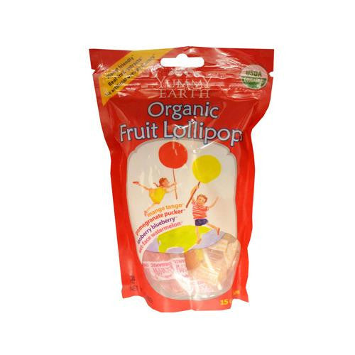 Yummy Earth Organic Lollipops Assorted Flavors - 3 Oz - Case Of 6