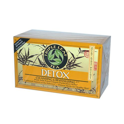 Triple Leaf Tea Detox Tea - 20 Tea Bags - Case Of 6