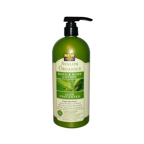 Avalon Organics Hand And Body Lotion Aloe Unscented - 32 Fl Oz