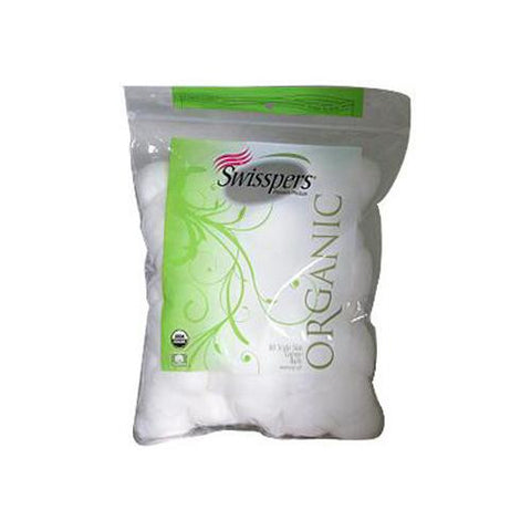 Swisspers Organic Triple Size Cotton Balls - 80 Pack