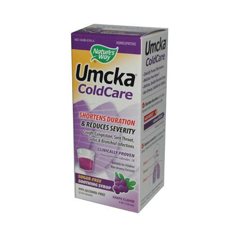 Nature's Way Umcka Coldcare Syrup Sugar-free Grape - 4 Fl Oz