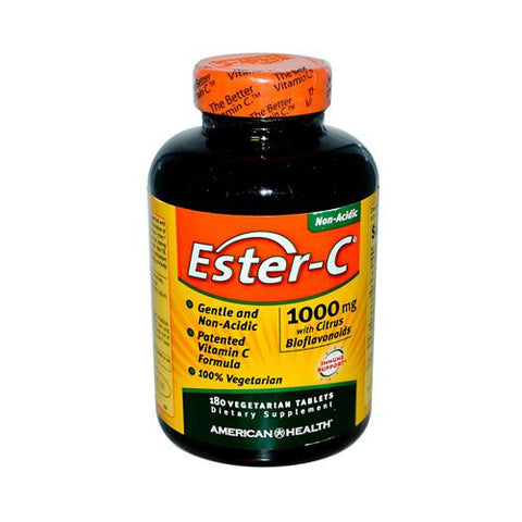 American Health Ester-c With Citrus Bioflavonoids - 1000 Mg - 180 Vegetarian Tablets