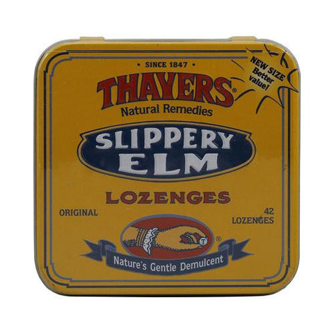 Thayers Slippery Elm Lozenges Original - 42 Lozenges - Case Of 10