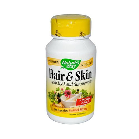 Nature's Way Hair And Skin With Msm And Glucosamine - 100 Capsules