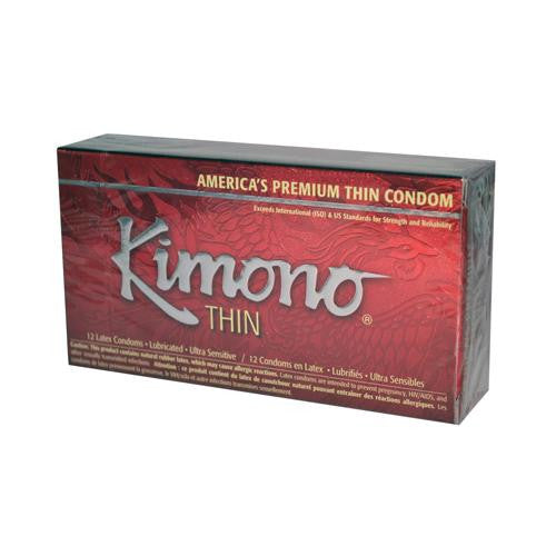 Mayer Laboratories Kimono Premium Thin Latex Condoms - 12 Pack