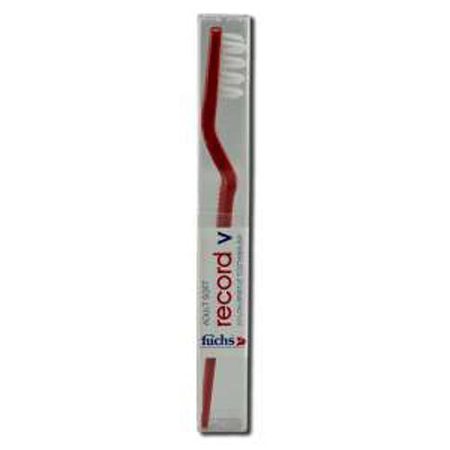 Fuchs Adult Soft Record V Nylon Bristle Toothbrush - 1 Toothbrush - Case Of 10