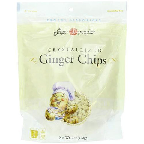 Ginger People Crystallized Ginger Chips - Bakers Cut - 7 Oz - Case Of 12