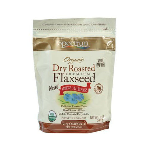 Spectrum Essentials Organic Dry Roasted Flax Seed - 12 Oz