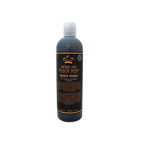 Nubian Heritage African Black Soap Body Wash And Scrub - 13 Fl Oz