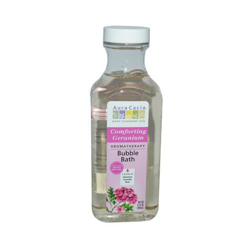 Aura Cacia Aromatherapy Bubble Bath Comforting Geranium - 13 Fl Oz