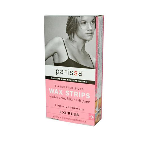 Parissa Wax Strips Sensitive 3 Assorted Sizes - 24 Strips