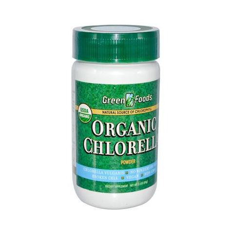 Green Foods Organic Chlorella Powder - 2.1 Oz