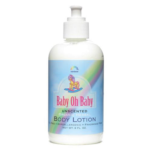 Rainbow Research Body Lotion - Organic Herbal - Baby - Unscented - 8 Fl Oz