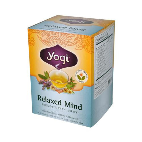 Yogi Relaxed Mind Herbal Tea Caffeine Free - 16 Tea Bags - Case Of 6