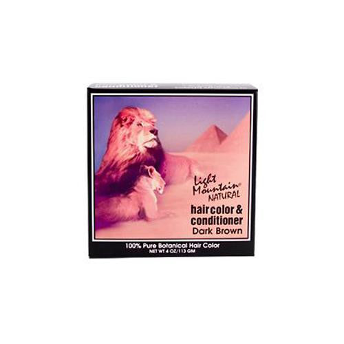 Light Mountain Natural Hair Color And Conditioner Dark Brown - 4 Fl Oz