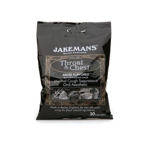 Jakemans Throat And Chest Lozenges - Licorice Menthol - Case Of 12 - 30 Pack