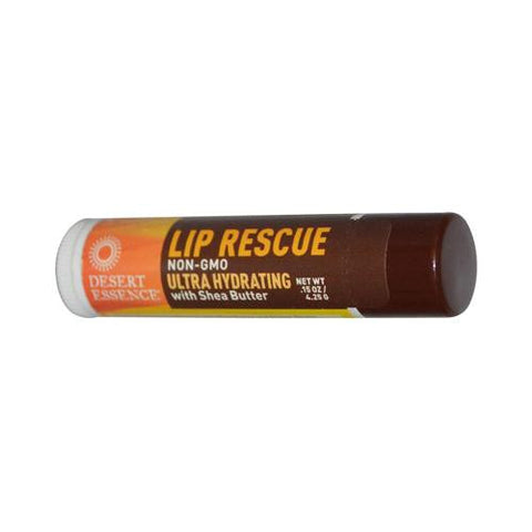 Desert Essence Lip Rescue With Shea Butter - 0.15 Oz - Case Of 24