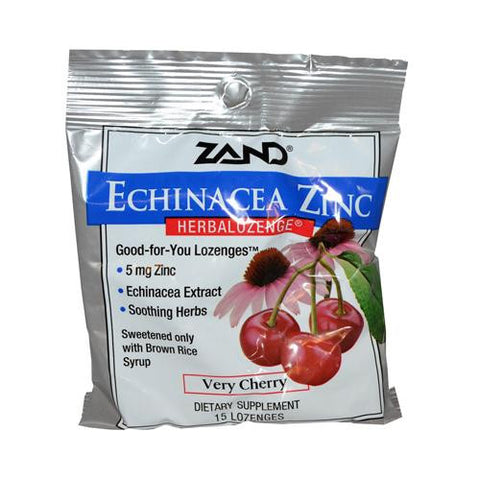 Zand Herbalozenge Echinacea Zinc Natural Cherry - 15 Lozenges - Case Of 12