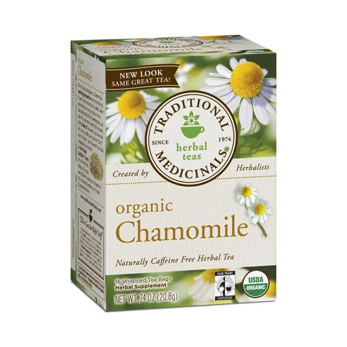 Traditional Medicinals Organic Chamomile Herbal Tea - Caffeine Free - Case Of 6 - 16 Bags