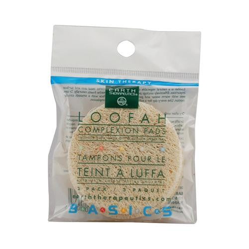 Earth Therapeutics Loofah Complexion Pads - 3 Pads - Case Of 12