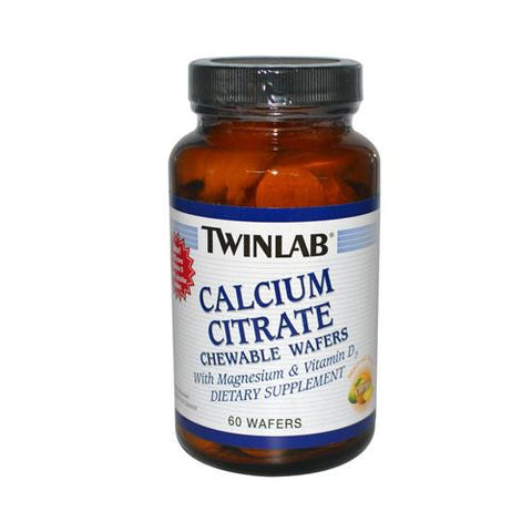 Twinlab Calcium Citrate With Magnesium And Vitamin D Citrus - 60 Chewable Wafers