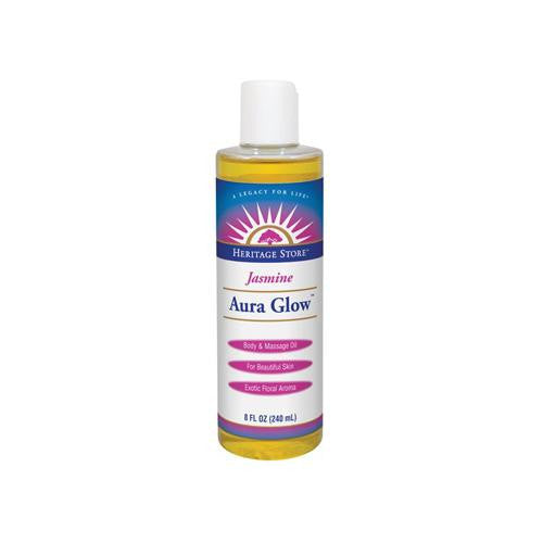 Heritage Store Aura Glow Body Oil - Jasmine - 8 Oz