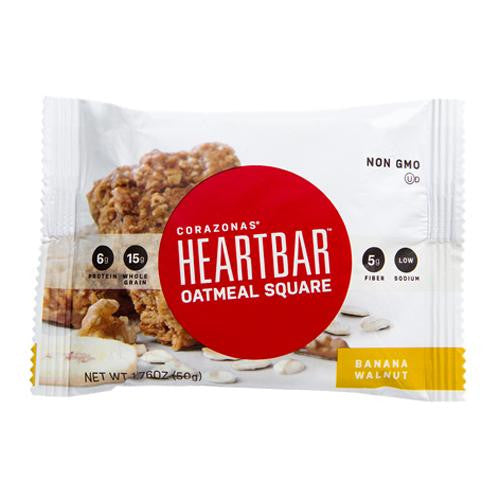 Corazonas Oatmeal Squares - Banana Walnut - Case Of 12 - 1.76 Oz