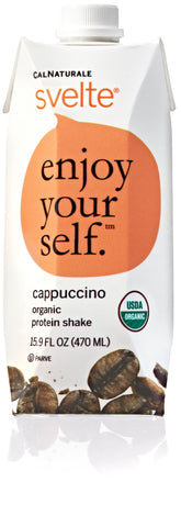 Svelte Protein Shake - Organic Cappuccino - 15.9 Oz - Case Of 6