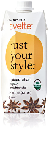 Svelte Protein Shake - Organic Spiced Chai - 15.9 Oz - Case Of 6