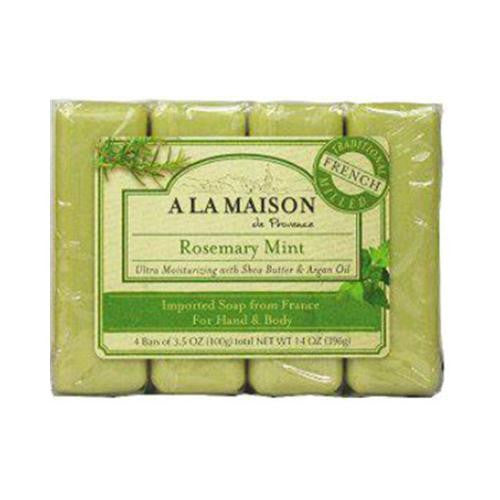 A La Maison Bar Soap - Rosemary Mint - Value 4 Pack