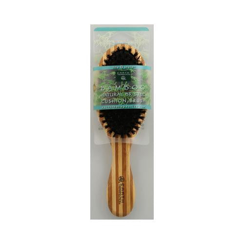 Earth Therapeutics Regular Bamboo Natural Bristle Cushion Brush - 1 Brush