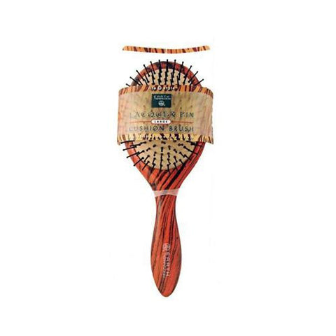 Earth Therapeutics Regular Lacquer Pin Cushion Brush With Tiger Stripe Design - 1 Brush