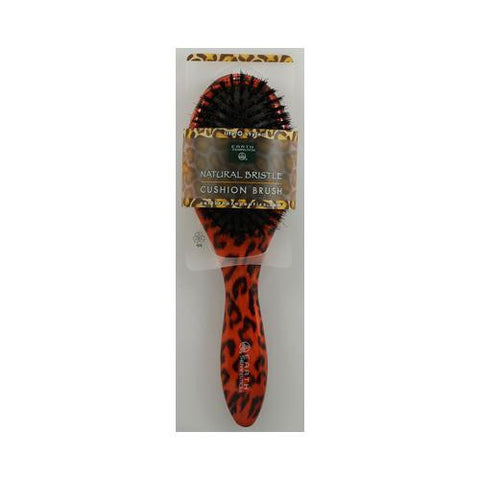 Earth Therapeutics Regular Natural Bristle Cushion Brush With Leopard Design - 1 Brush