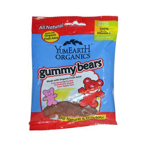 Yummy Earth Organic Gummy Bears - Case Of 12 - 2.5 Oz