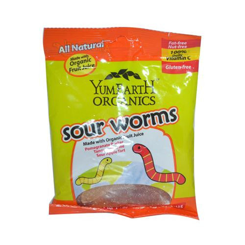 Yummy Earth Organic Worms - Case Of 12 - 2.5 Oz