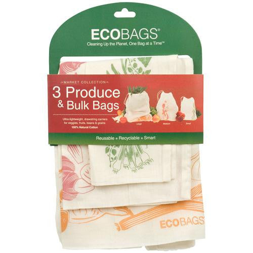 Ecobags Market Collection Set Of 3 Produce And Bulk Bags - 10 Sets Of 3 Bags