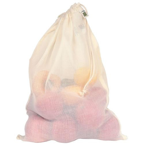 Ecobags Drawstring Produce Gauze Produce Bag - Full Size - 10 Bags