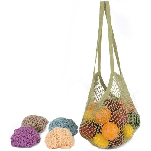 Ecobags Classic String Bag Assorted Pastels - Long Handle - 10 Bags