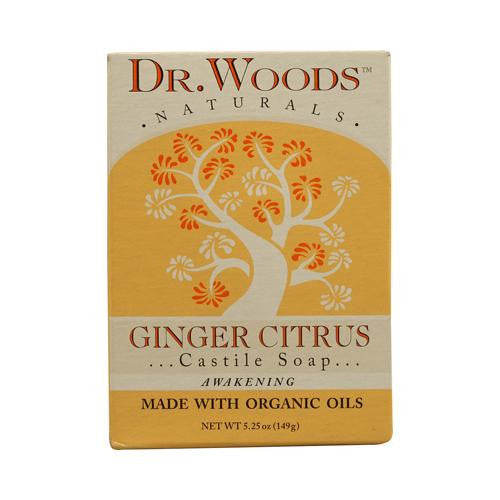 Dr. Woods Castile Bar Soap Ginger Citrus - 5.25 Oz